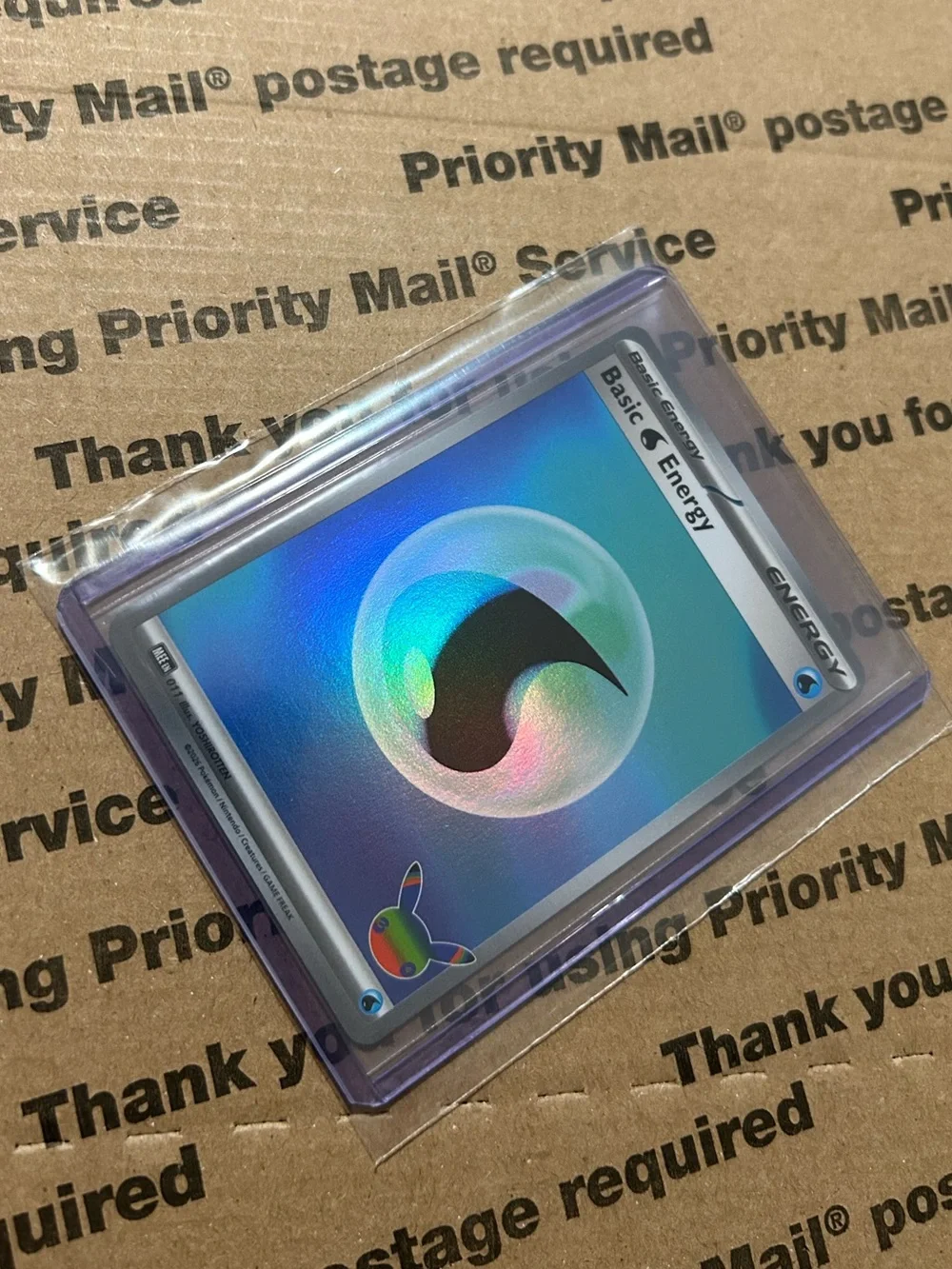Holo Basic Water💧 Energy 30th Celebration Pokemon TCG Card No. 011